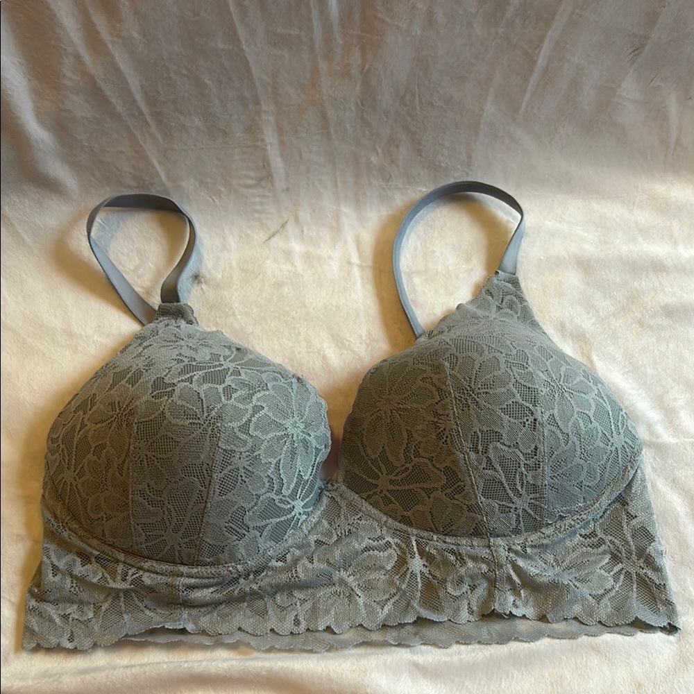 Victoria's Secret PINK Light Gray Lace Bralette